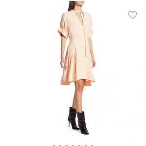 PROENZA SCHOULER Cream Gathered Crepe Dress from SAX 5th AVE girlcore feminine